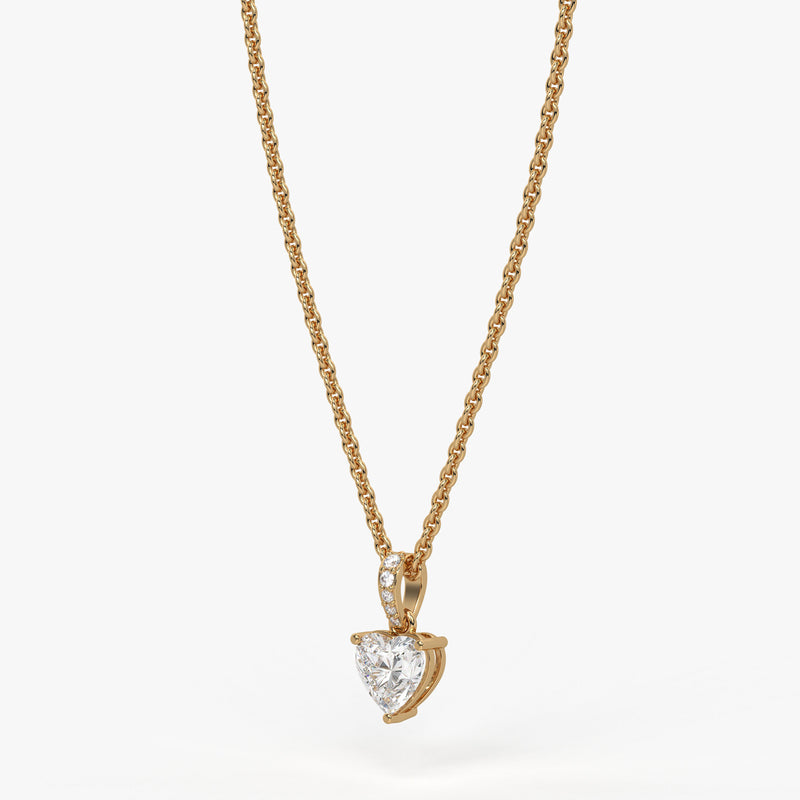Amielle Heart Diamond Drop Pendant