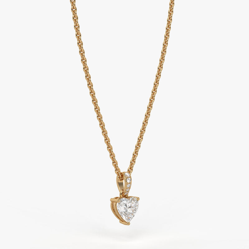 Amielle Heart Diamond Drop Pendant