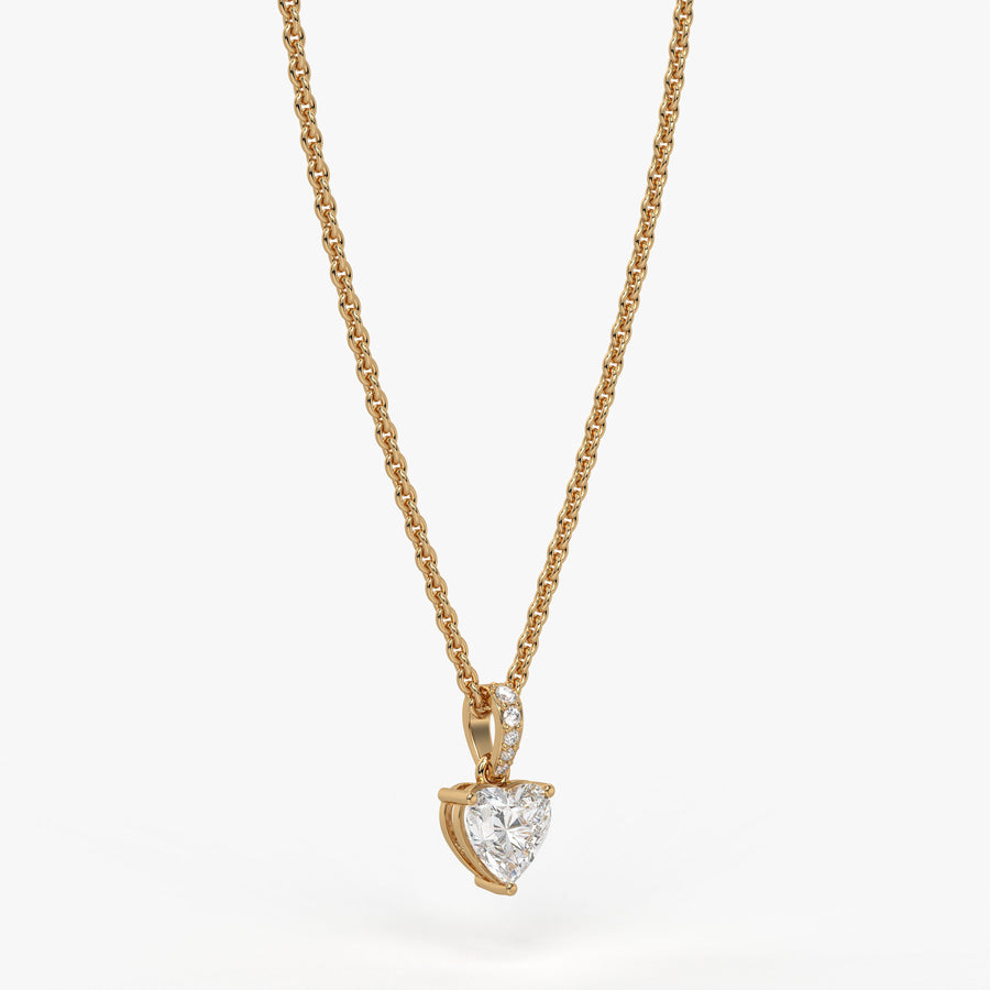 Amielle Heart Diamond Drop Pendant