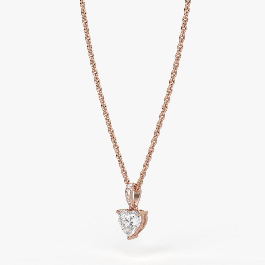 Amielle Heart Diamond Drop Pendant
