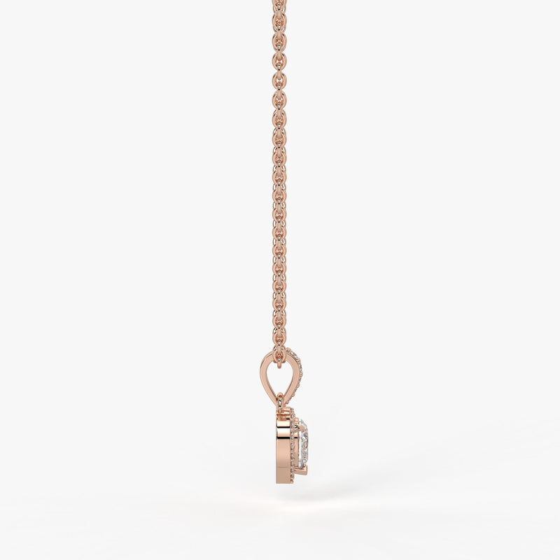 Veloura Heart Halo Diamond Pendant