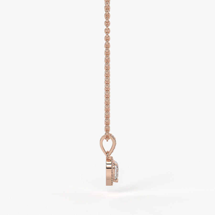 Veloura Heart Halo Diamond Pendant