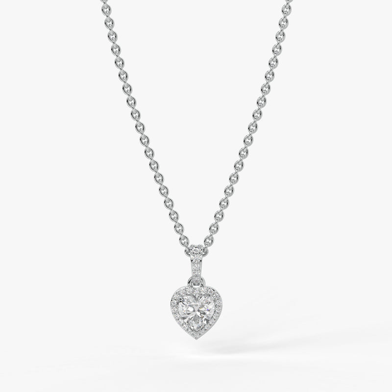 Veloura Heart Halo Diamond Pendant