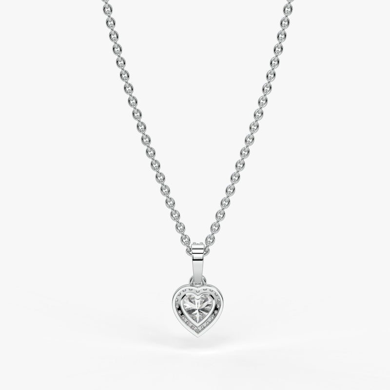 Veloura Heart Halo Diamond Pendant