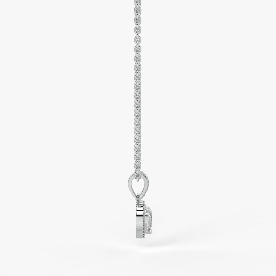 Veloura Heart Halo Diamond Pendant