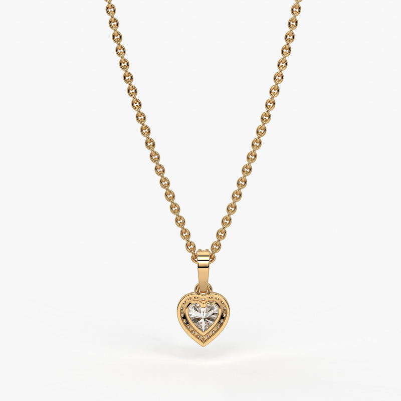 Veloura Heart Halo Diamond Pendant