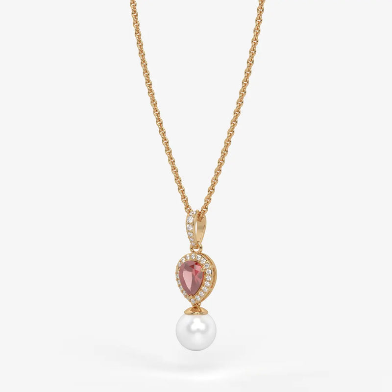 Blush Serenade Pearl Pendant Necklace