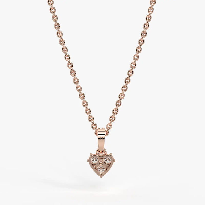 Eirabelle Round Cluster Heart Diamond Pendant