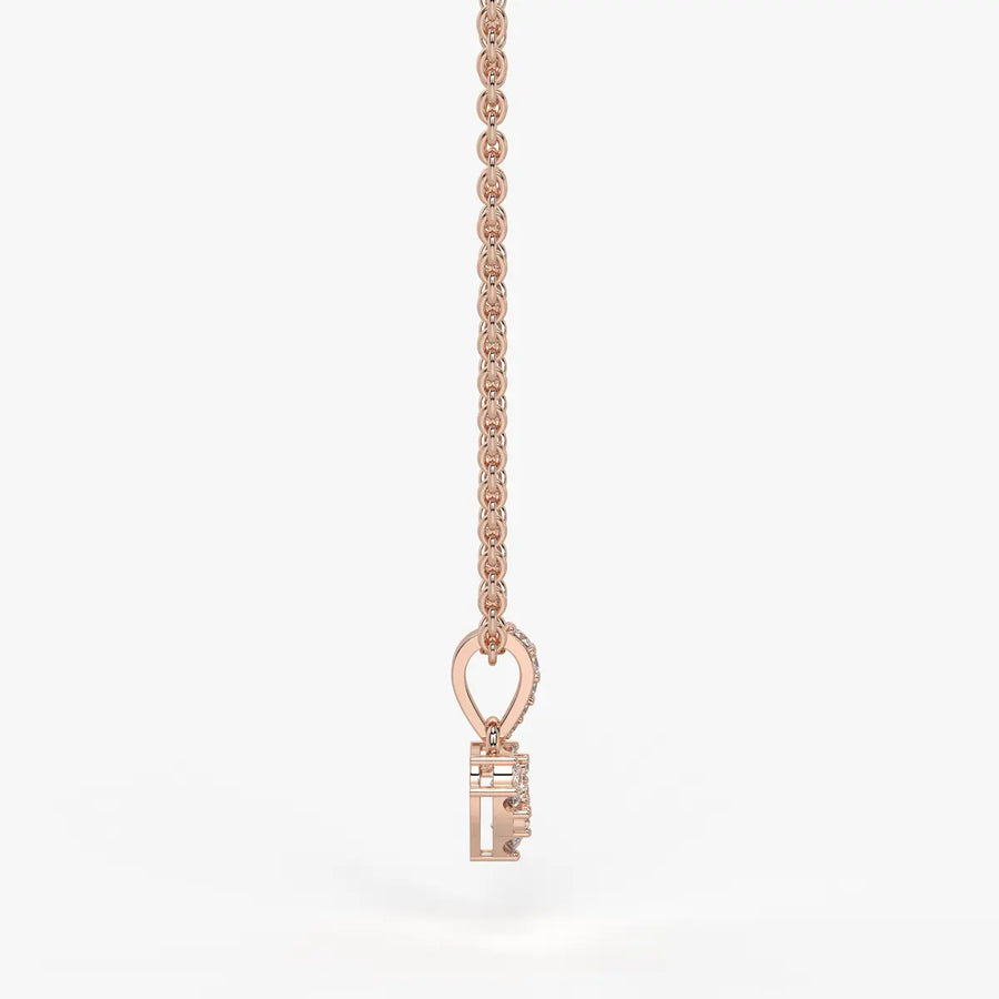 Eirabelle Round Cluster Heart Diamond Pendant