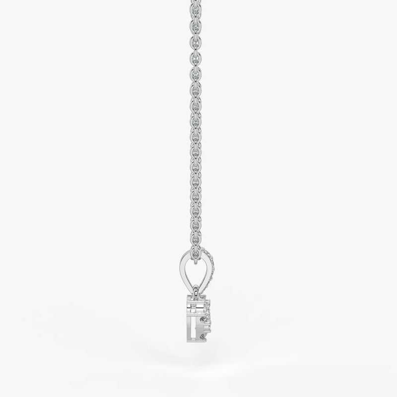 Eirabelle Round Cluster Heart Diamond Pendant