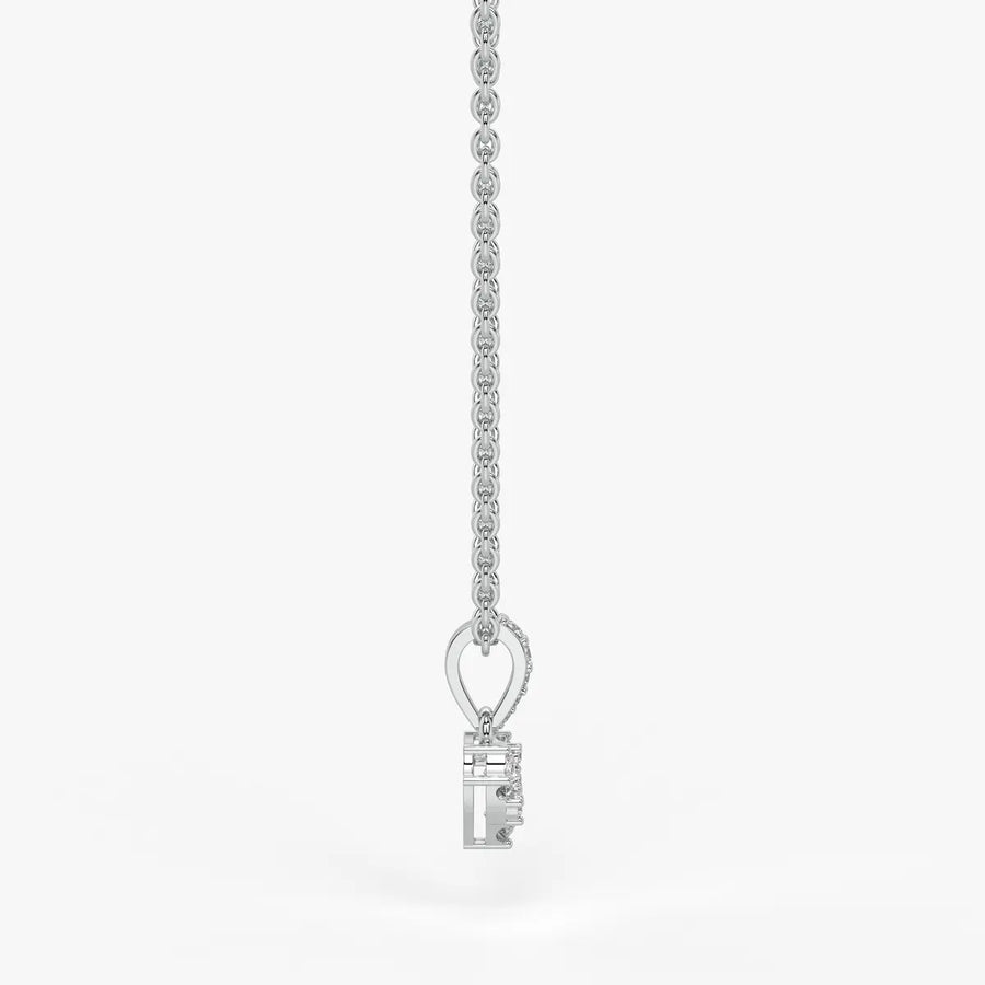 Eirabelle Round Cluster Heart Diamond Pendant