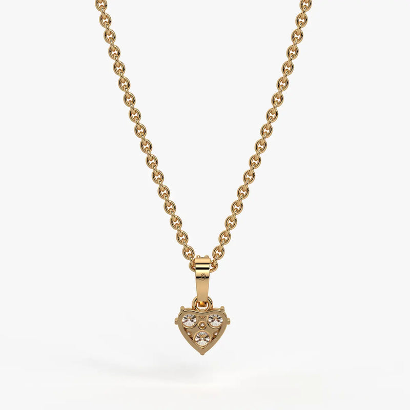 Eirabelle Round Cluster Heart Diamond Pendant