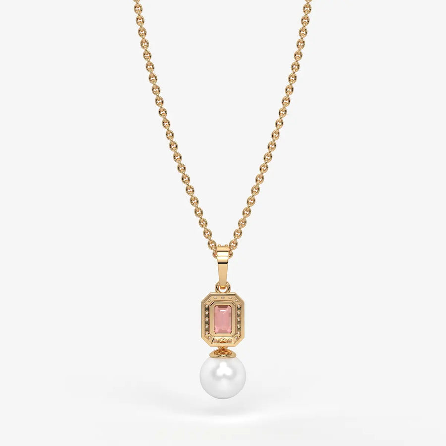 Scarlet Regent Pearl Drop Necklace