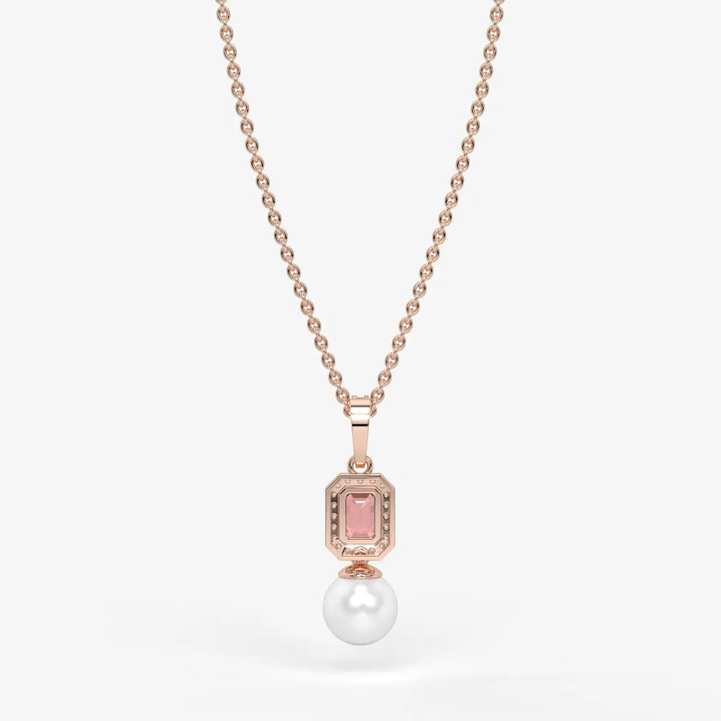 Scarlet Regent Pearl Drop Necklace