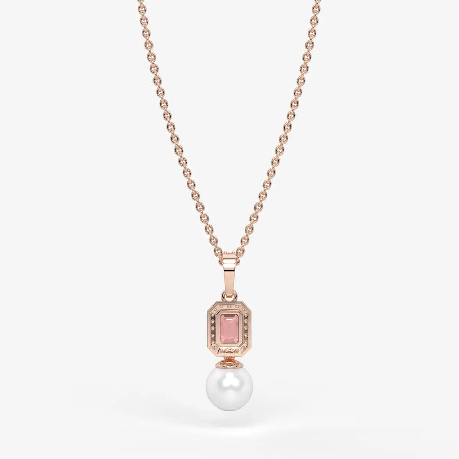 Scarlet Regent Pearl Drop Necklace