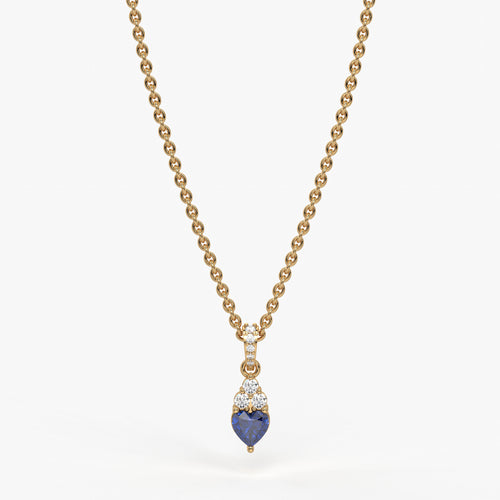 Celestique Blue Heart Diamond Whisper Pendant