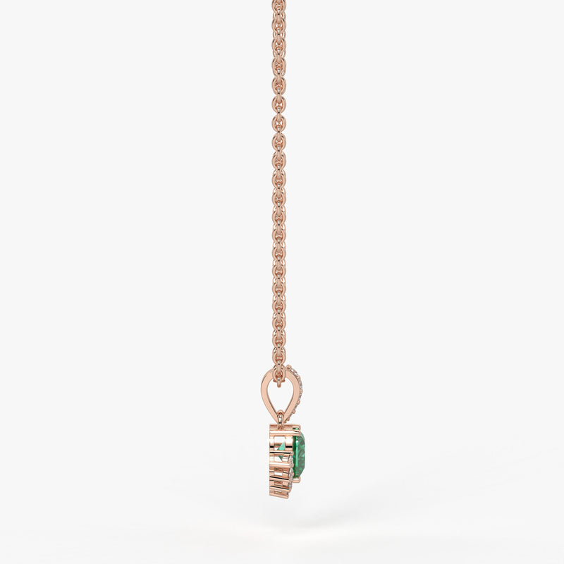 Esmiora Heart-Cut Green Pendant