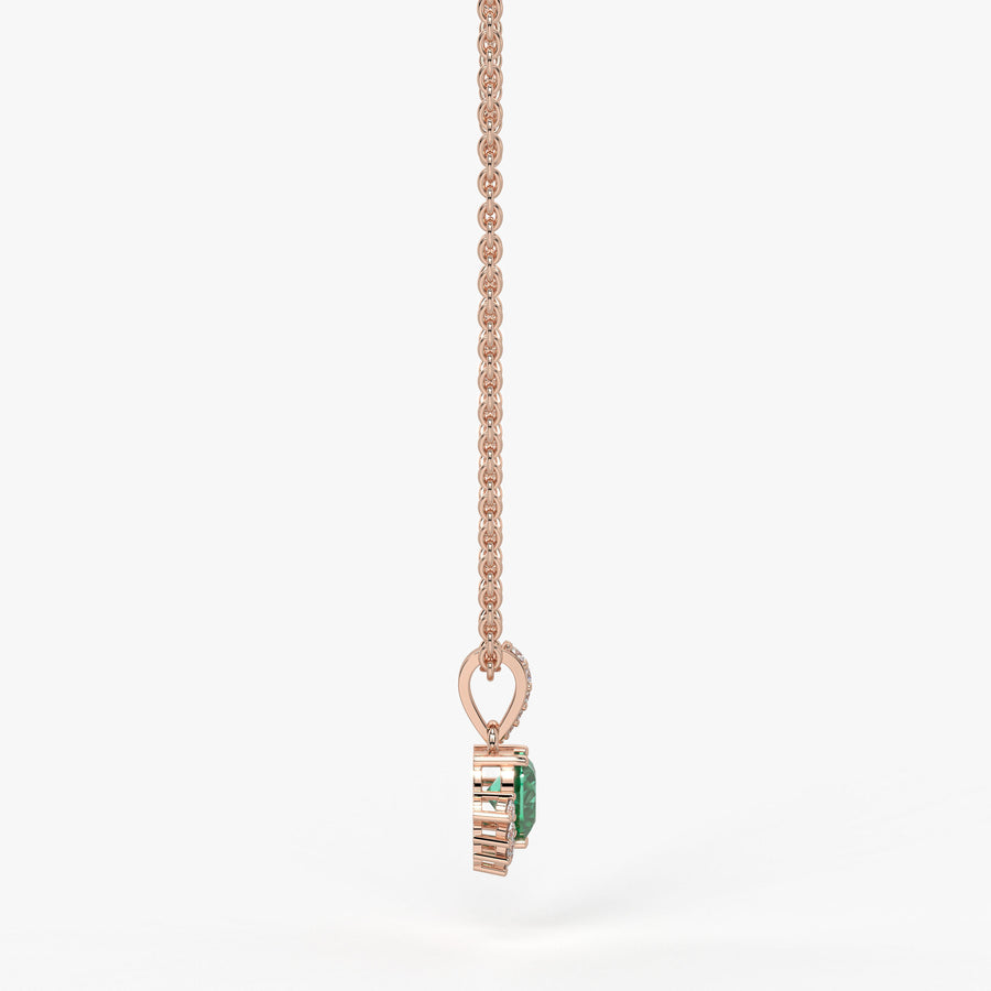 Esmiora Heart-Cut Green Pendant