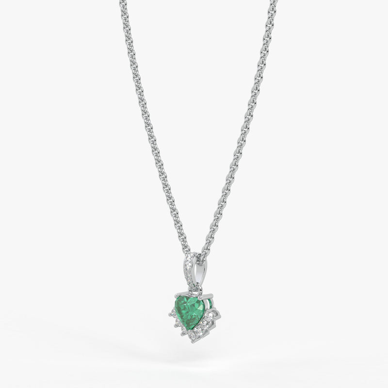 Esmiora Heart-Cut Green Pendant