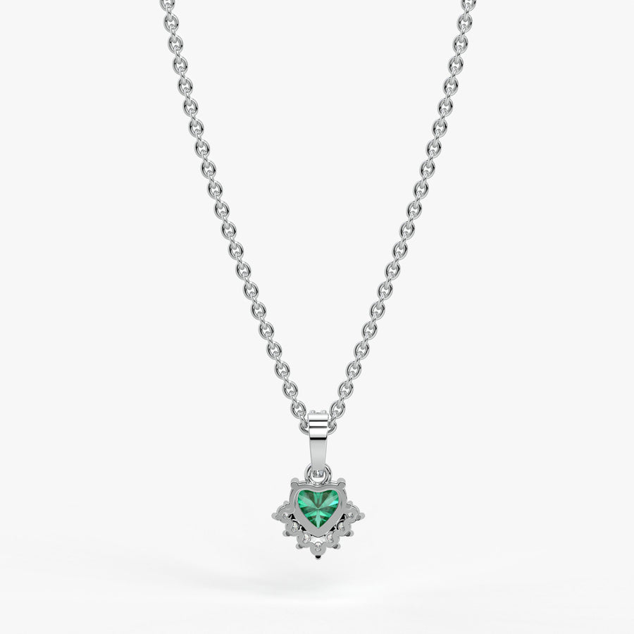 Esmiora Heart-Cut Green Pendant