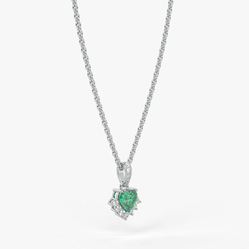 Esmiora Heart-Cut Green Pendant
