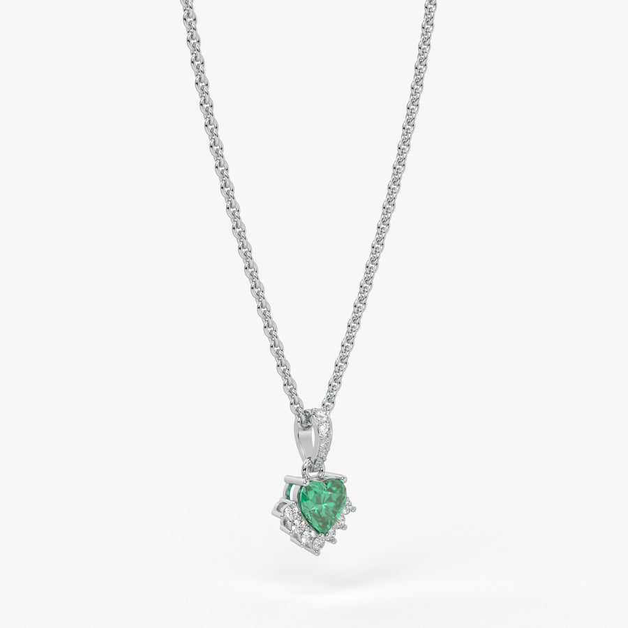 Esmiora Heart-Cut Green Pendant