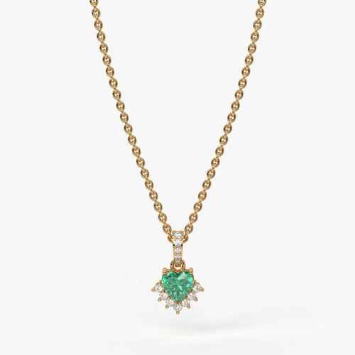 Esmiora Heart-Cut Green Pendant