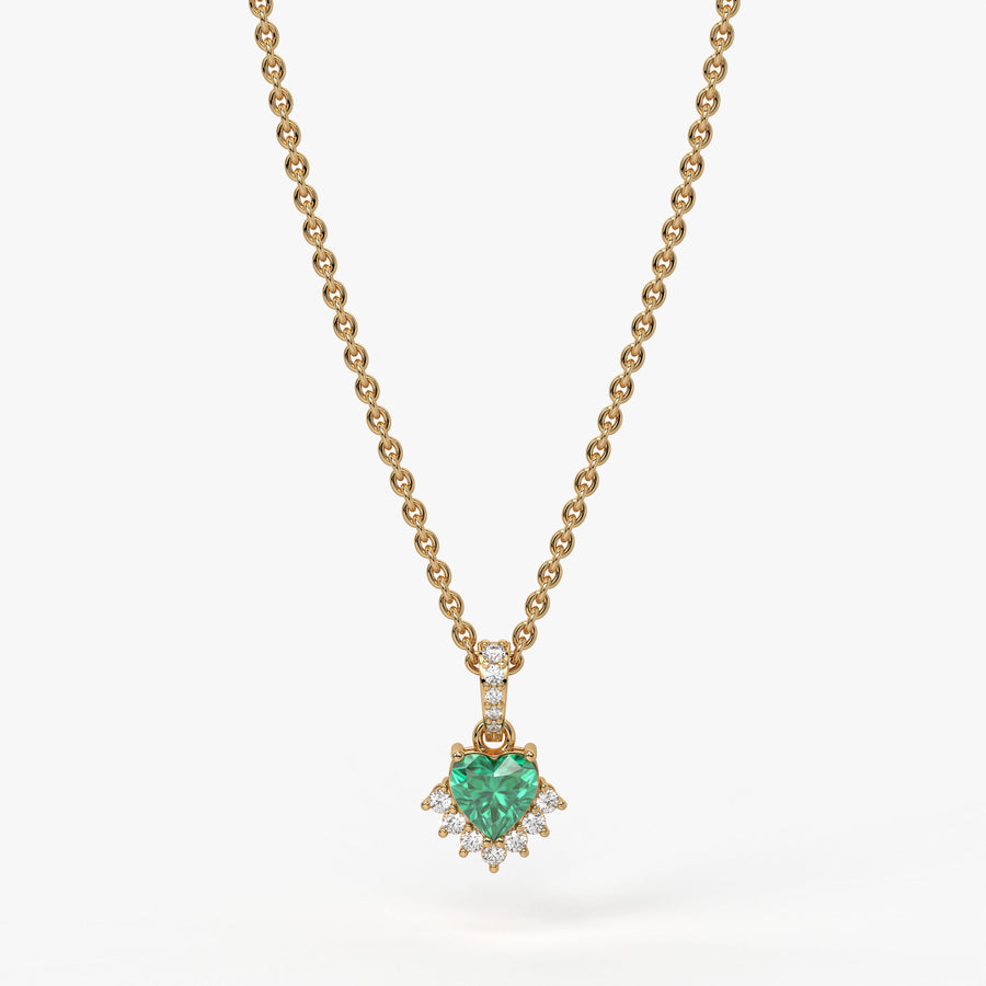 Esmiora Heart-Cut Green Pendant