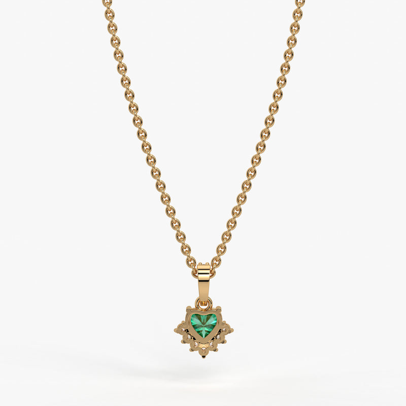 Esmiora Heart-Cut Green Pendant