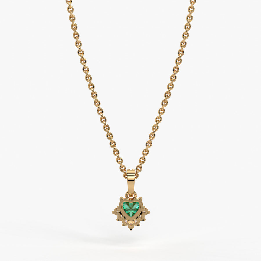 Esmiora Heart-Cut Green Pendant