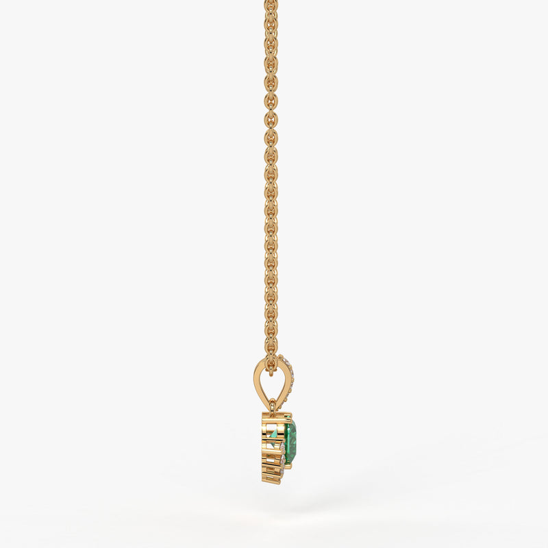 Esmiora Heart-Cut Green Pendant