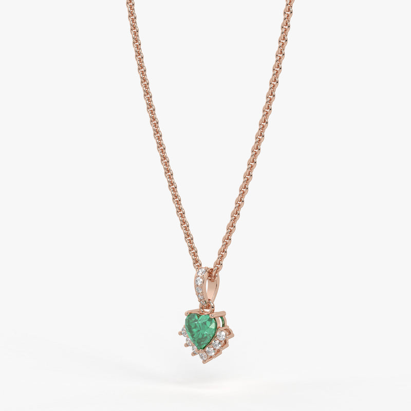 Esmiora Heart-Cut Green Pendant