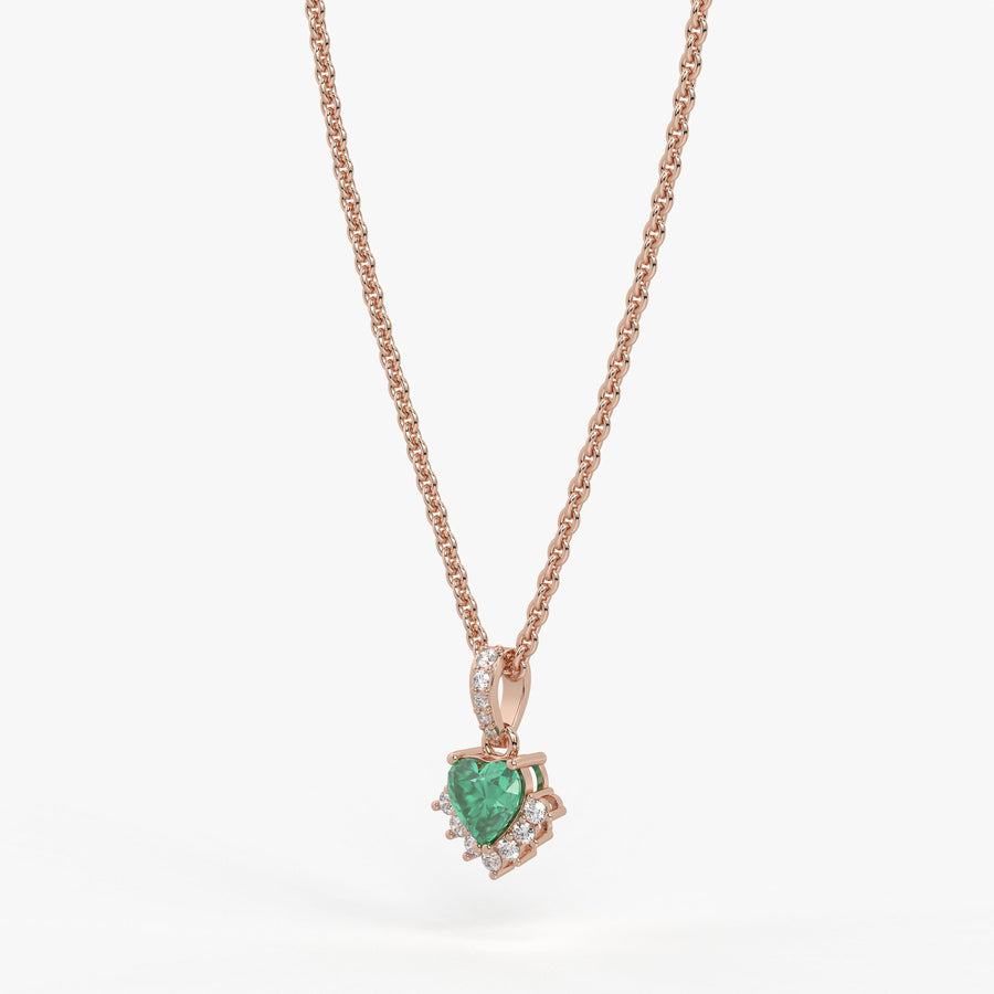 Esmiora Heart-Cut Green Pendant