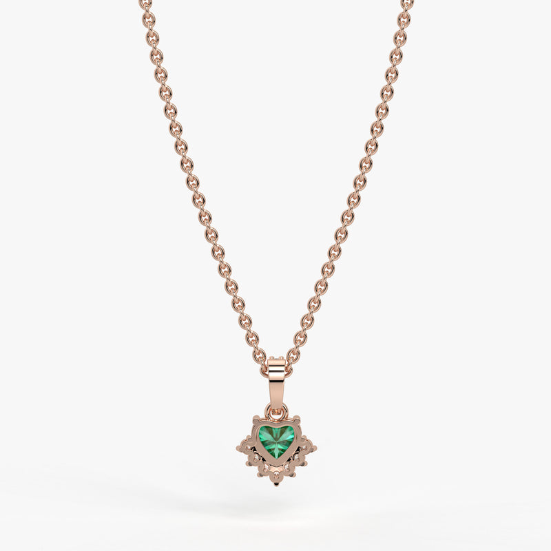 Esmiora Heart-Cut Green Pendant
