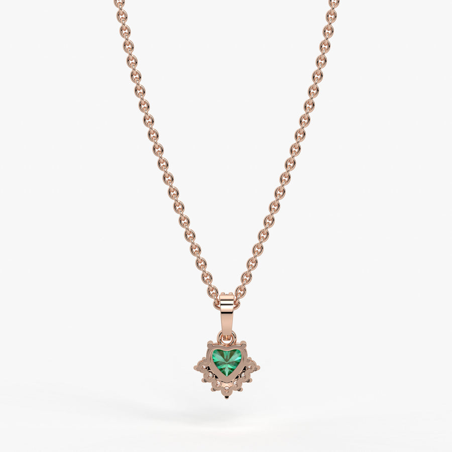 Esmiora Heart-Cut Green Pendant