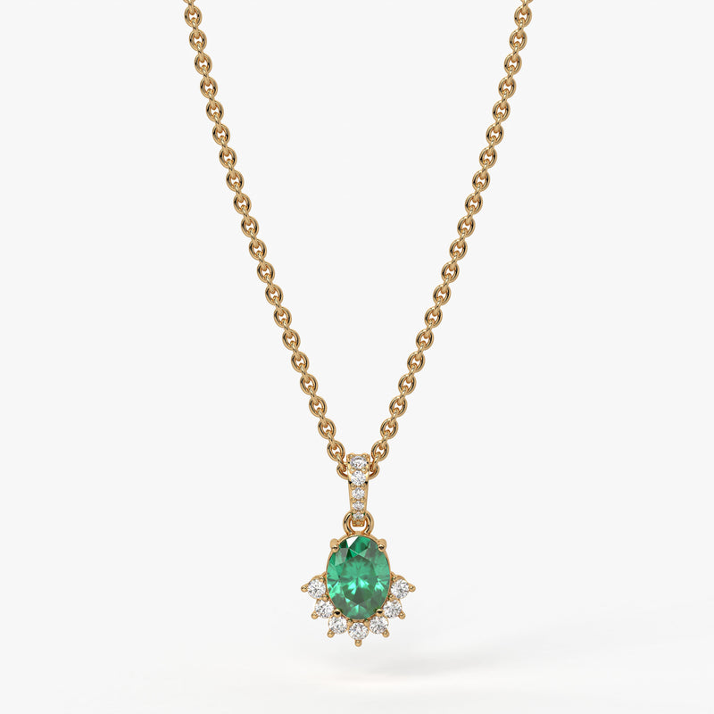 Verdia Halo Drop Pendant