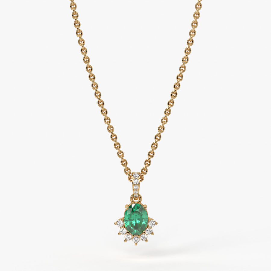 Verdia Halo Drop Pendant