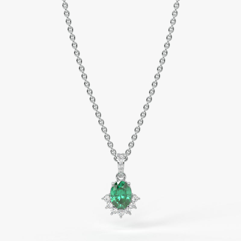 Verdia Halo Drop Pendant