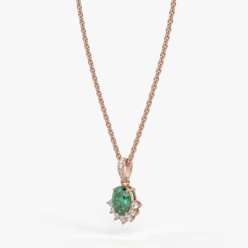 Verdia Halo Drop Pendant