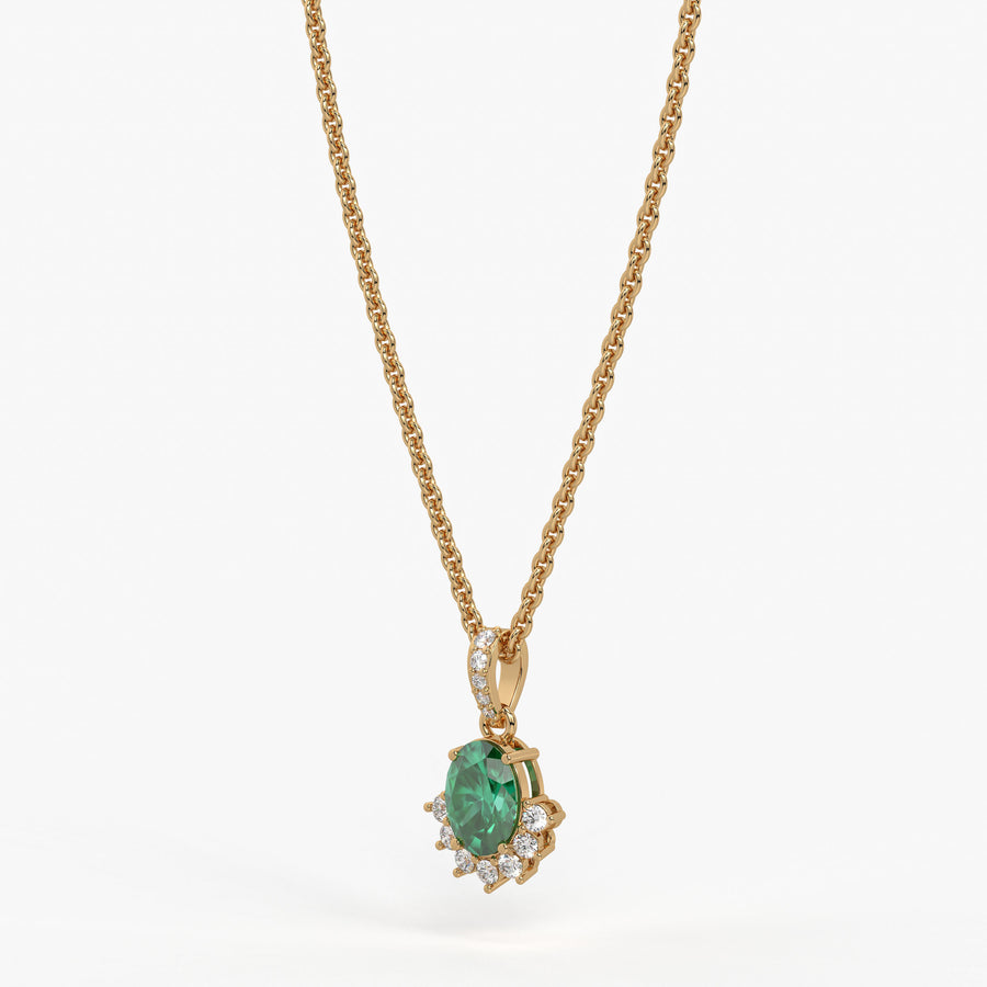 Verdia Halo Drop Pendant
