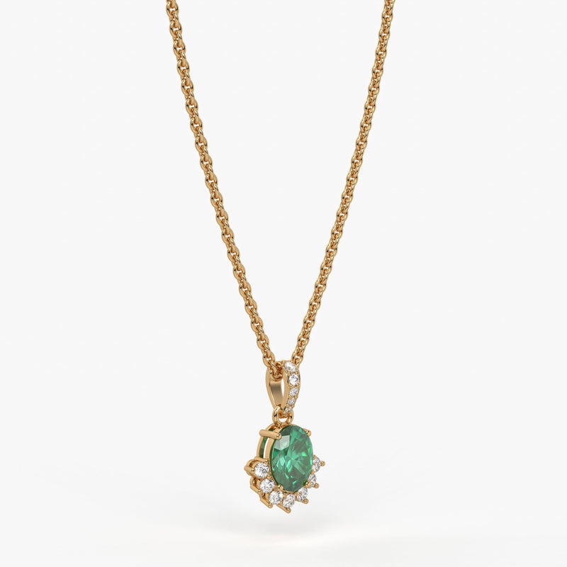 Verdia Halo Drop Pendant