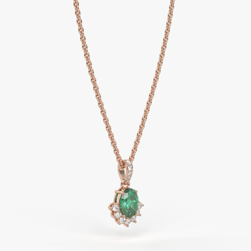 Verdia Halo Drop Pendant