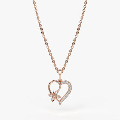 Fiora Vine Heart Diamond Pendant