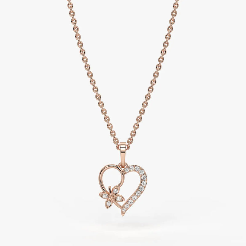 Fiora Vine Heart Diamond Pendant