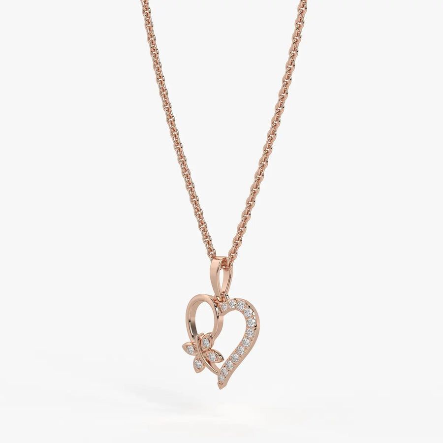 Fiora Vine Heart Diamond Pendant
