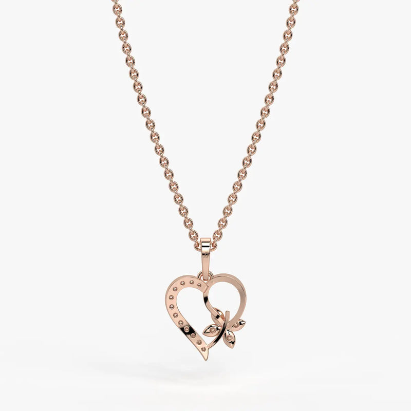 Fiora Vine Heart Diamond Pendant