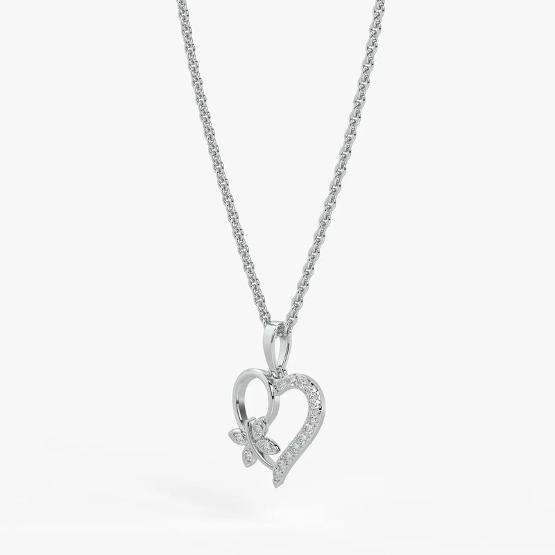 Fiora Vine Heart Diamond Pendant
