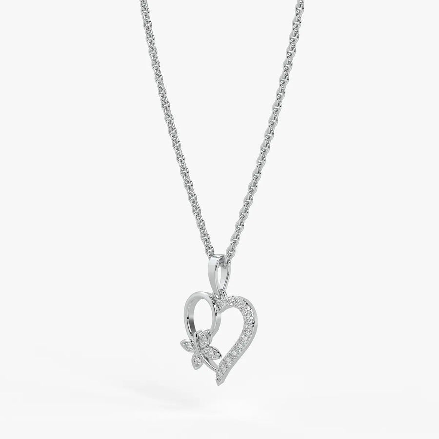 Fiora Vine Heart Diamond Pendant