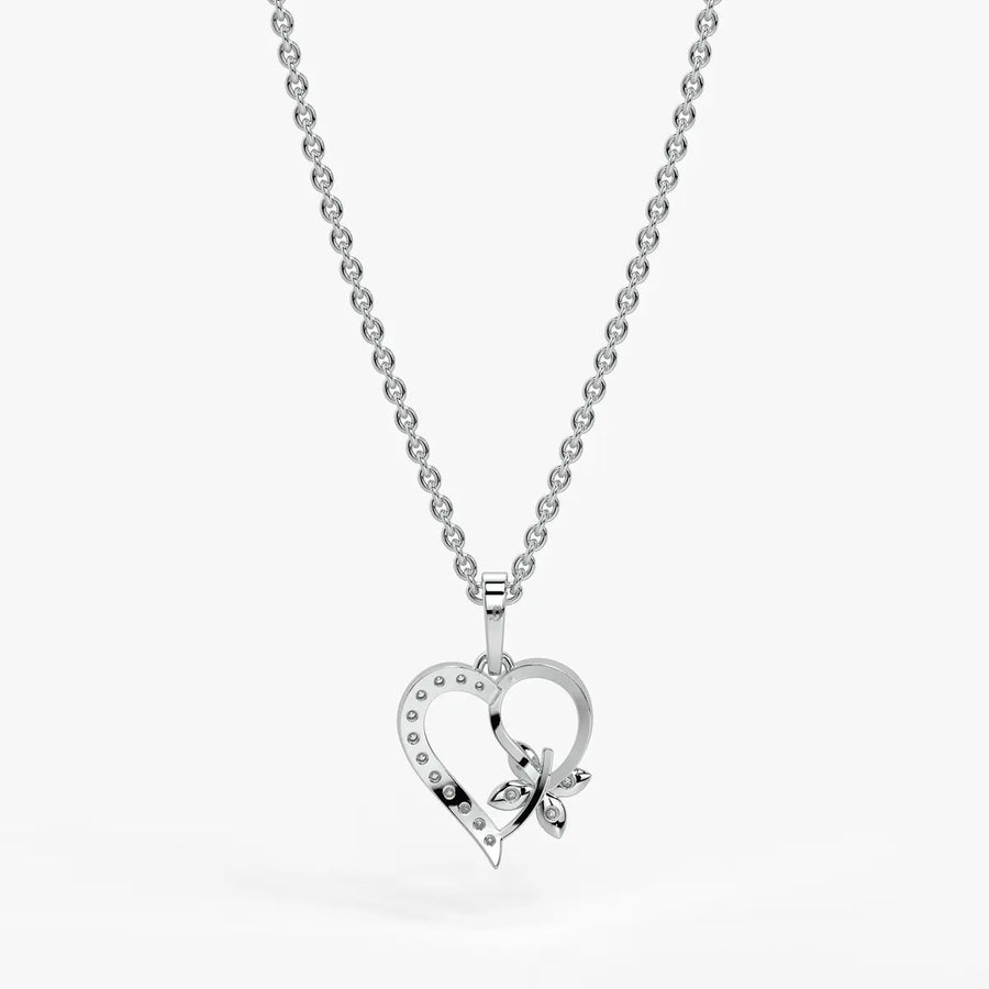 Fiora Vine Heart Diamond Pendant