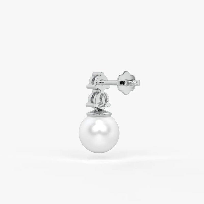 Classic Pearl Drop Stud Earrings